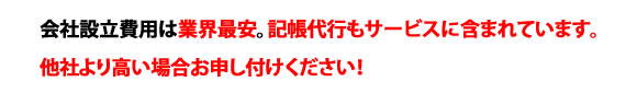 会社設立流れ　記帳代行もサービスに含まれます